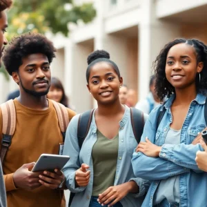 Students at University of Central Florida engaging in conversation about campus safety