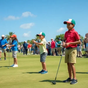 Young golfers competing at the UGA Invitational in Orlando