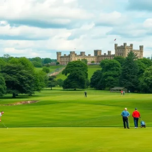 Historical golf course in the UK with scenic landscapes