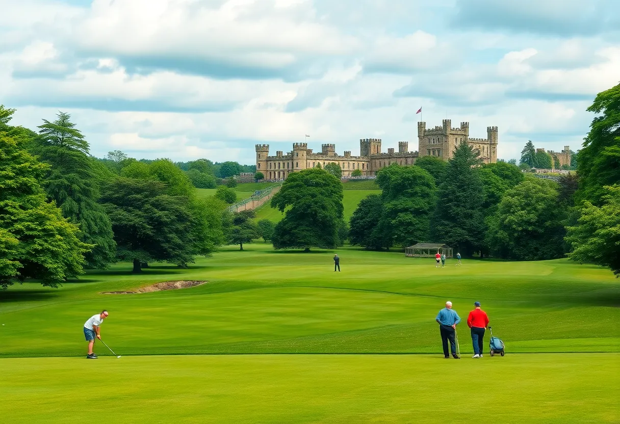 Historical golf course in the UK with scenic landscapes