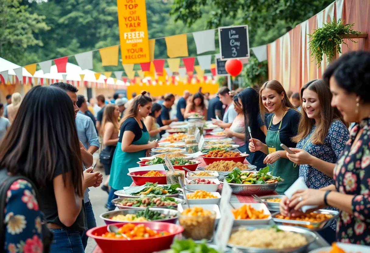 Diverse vegan dishes at the International Vegan Food Festival in Orlando