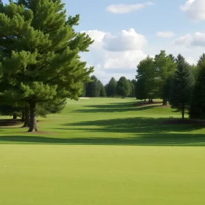 Close up of a beautiful golf course