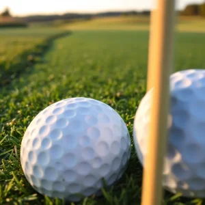 Close up of Park Ridge Golf Course featuring lush fairways and rolling hills.