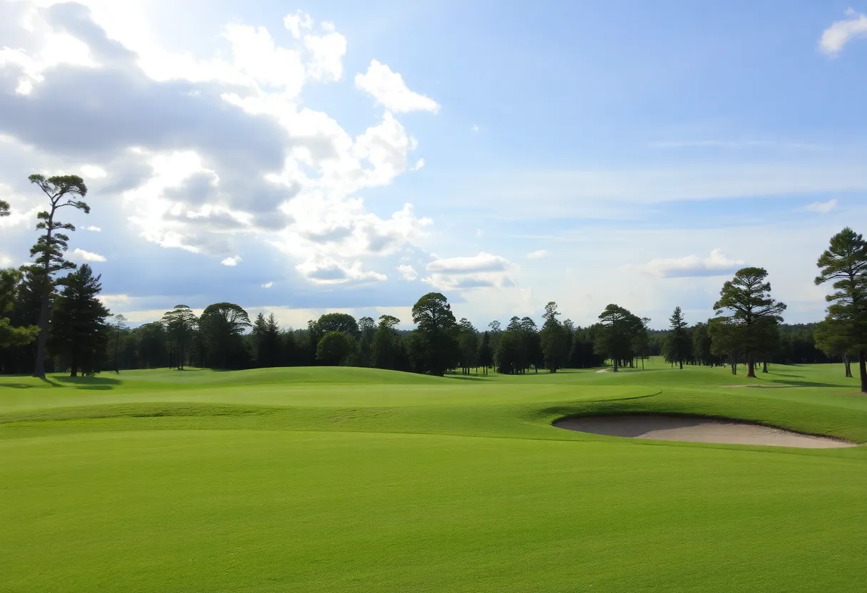 Close-up of a Beautiful Golf Course