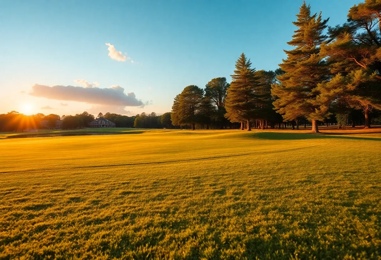 Close-up view of a stunning golf course