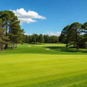 Close-up of a Beautiful Golf Course