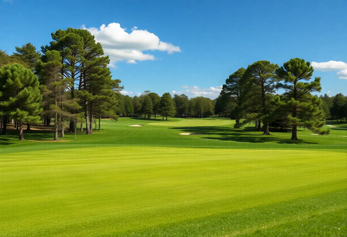 Close-up of a Beautiful Golf Course