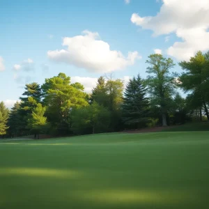 Close-up of a Beautiful Golf Course