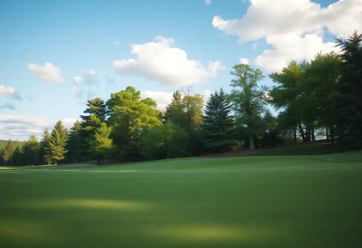 Close-up of a Beautiful Golf Course