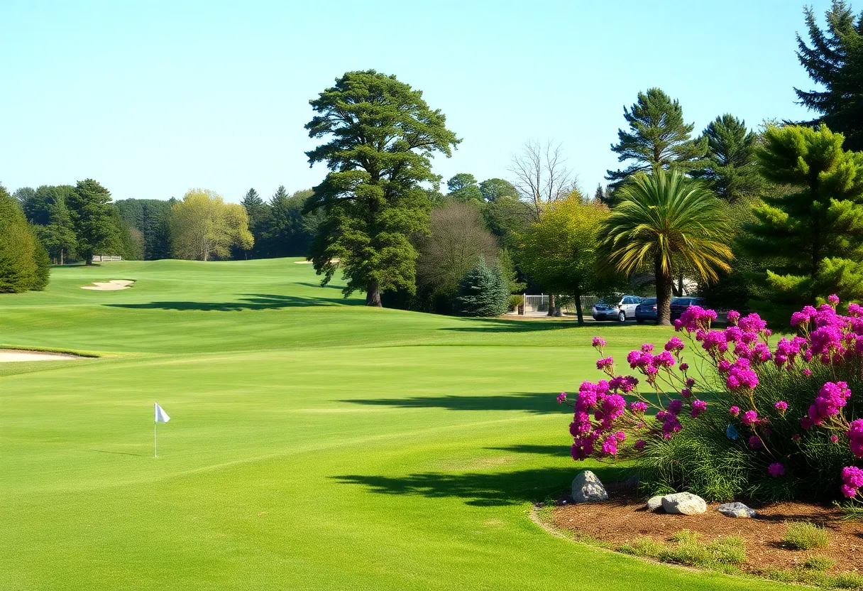 Close Up of Beautiful Golf Course