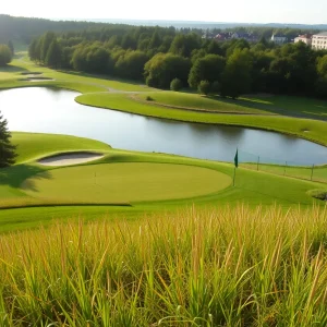 Close Up of a Beautiful Golf Course