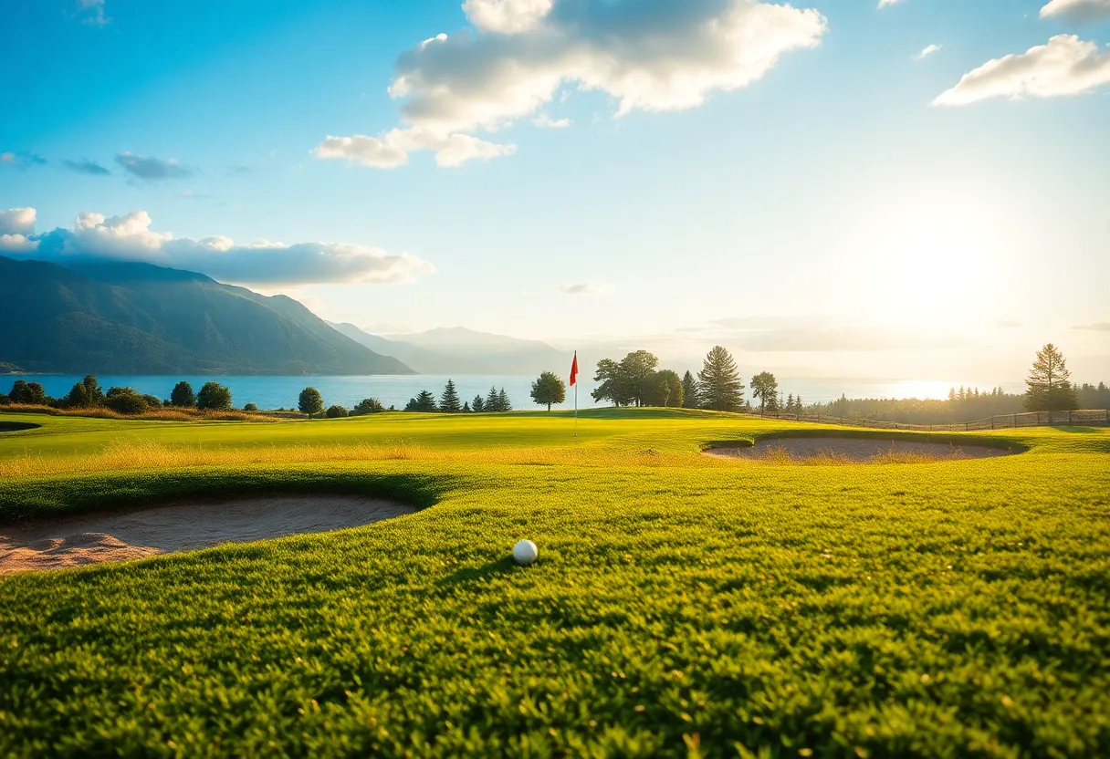 Close-up of a Beautiful Golf Course