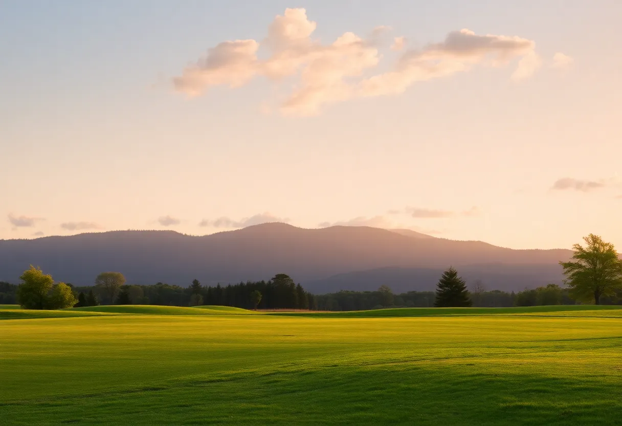 Close Up of a Beautiful Golf Course