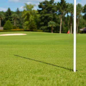 Close up of a beautiful golf course