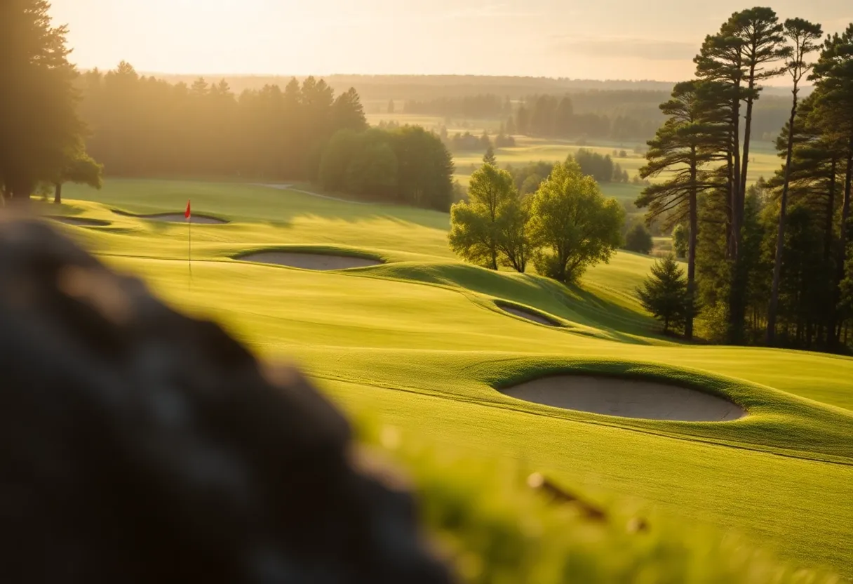 Close Up of Beautiful Golf Course