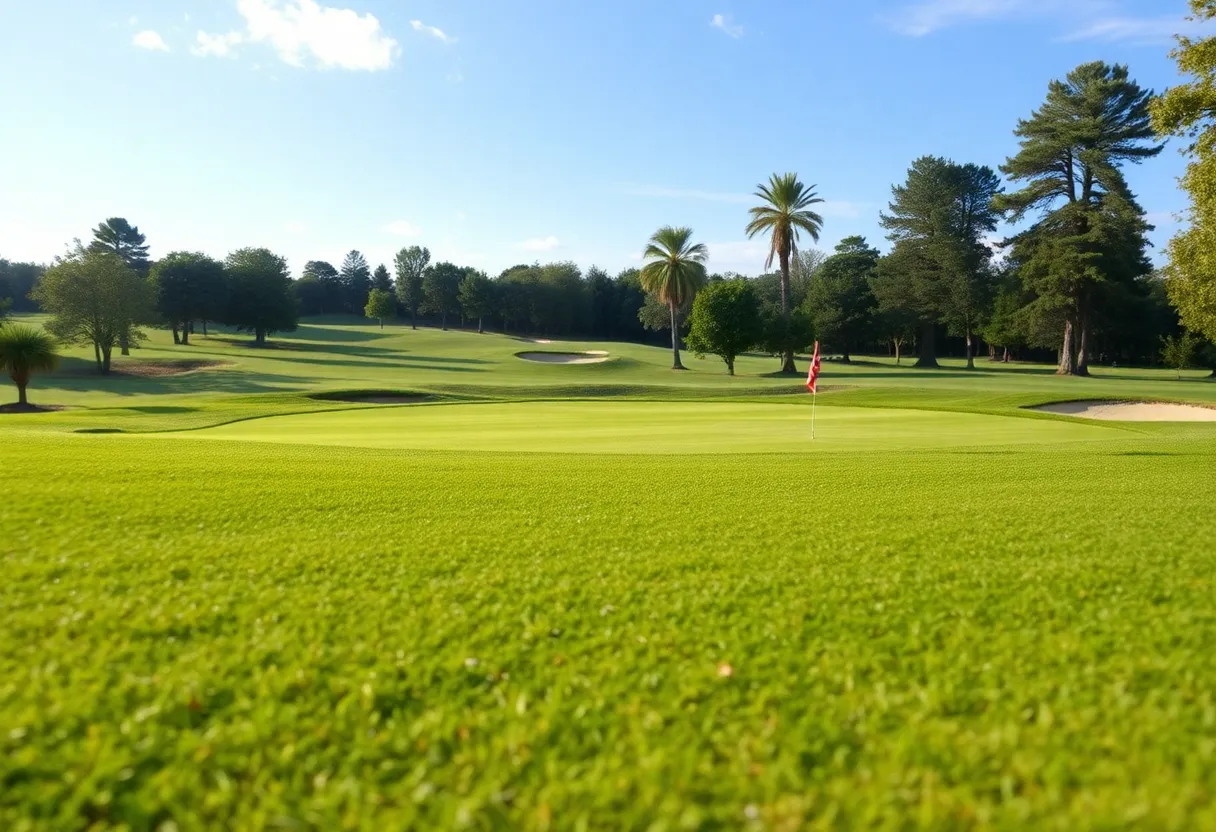 Close Up of a Beautiful Golf Course