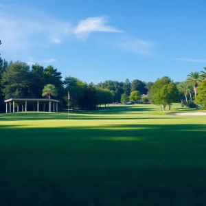 Close up of a beautiful golf course