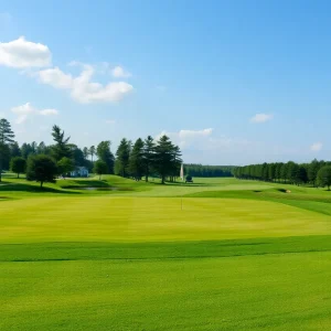 Close up of a beautiful golf course