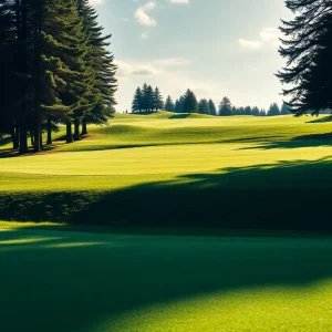 Close-up of a Beautiful Golf Course