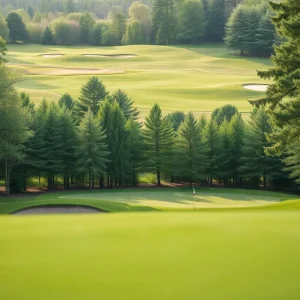 Close up of a beautiful golf course