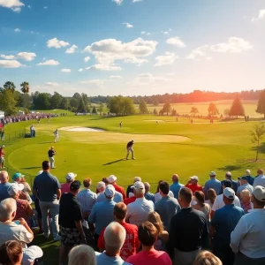 A golf tournament scene at Laguna National Resort Club during the Porsche Singapore Classic.