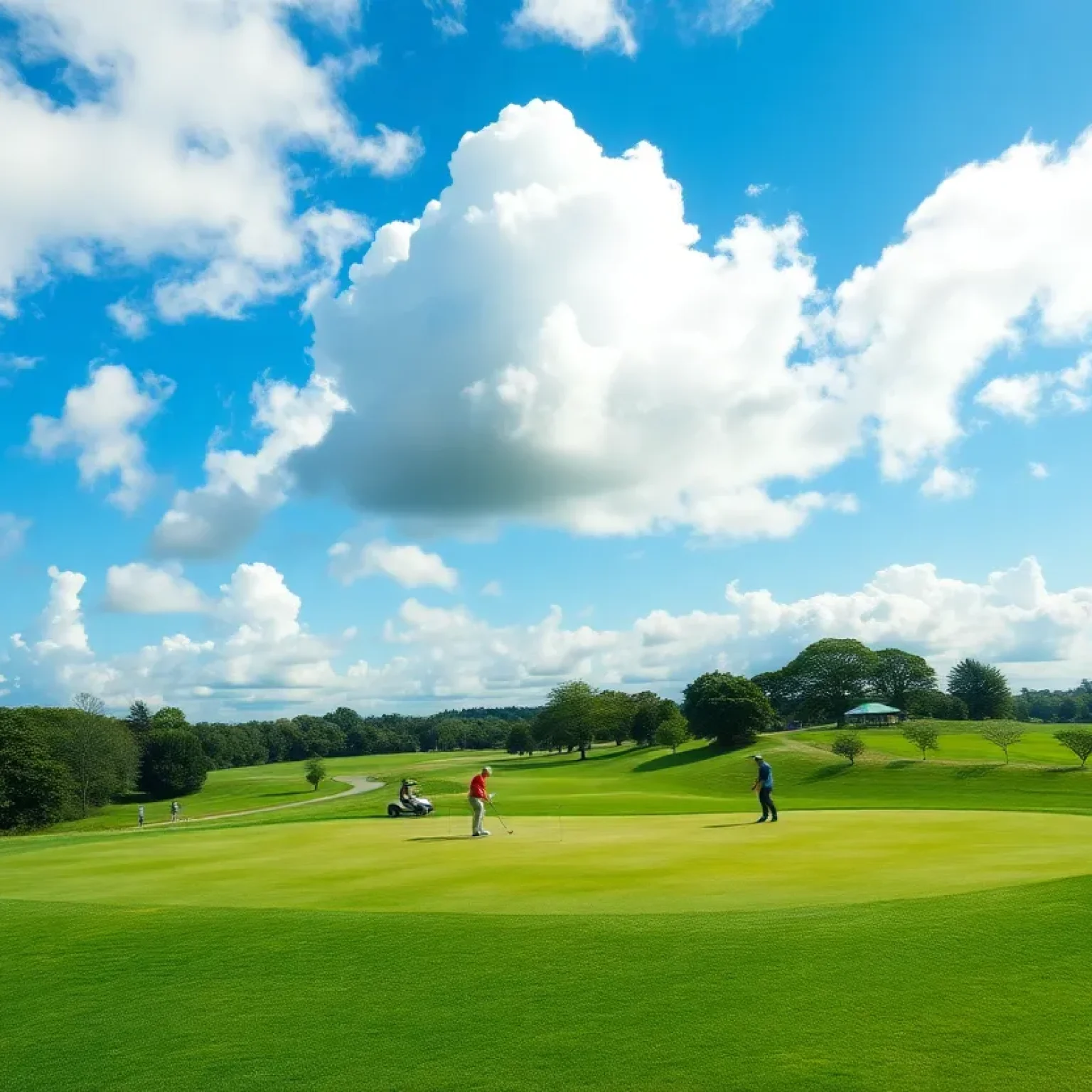 Players practicing on the Bay Hill Golf Course during the Arnold Palmer Invitational 2025