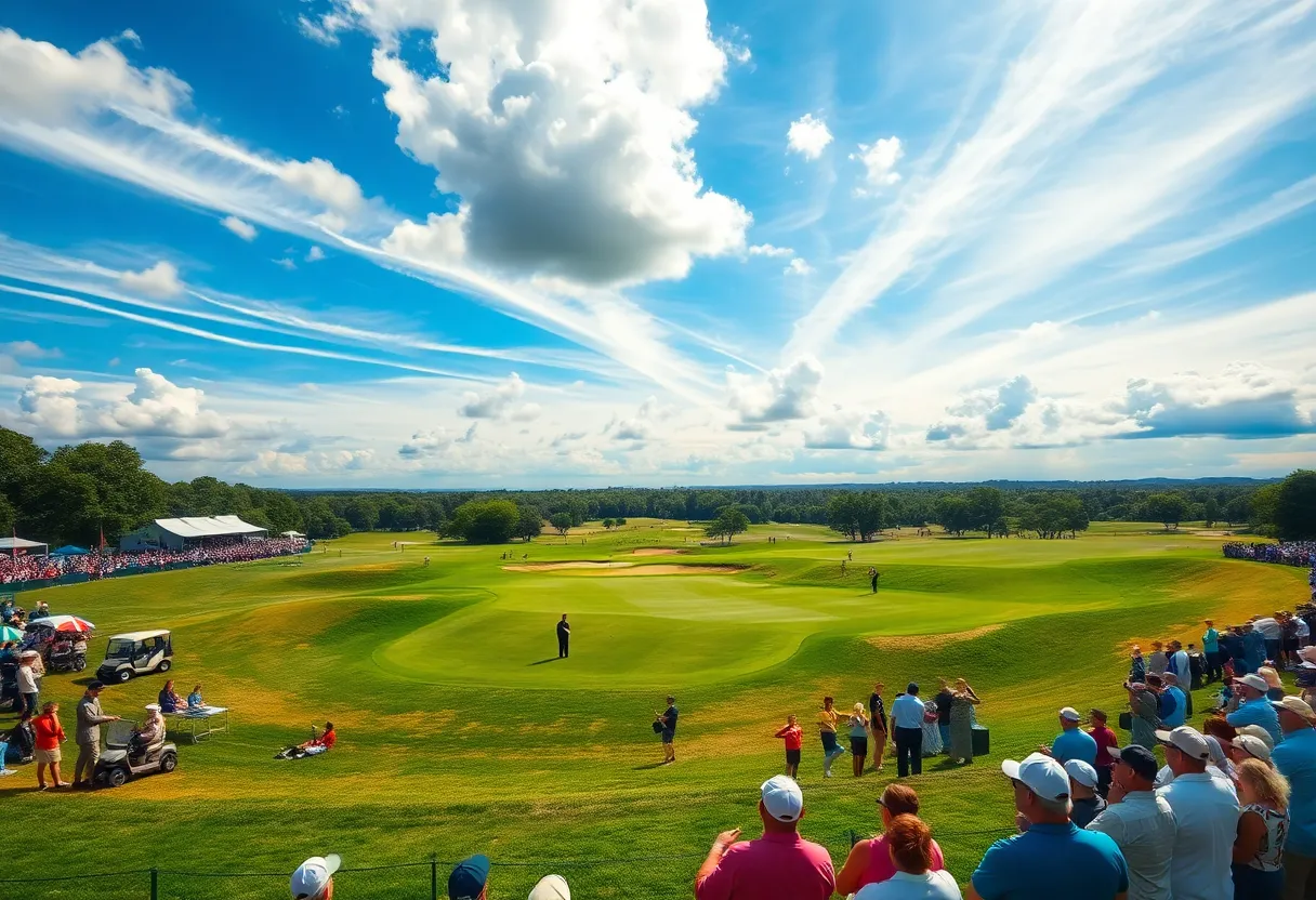 Golf tournament scene at the Arnold Palmer Invitational