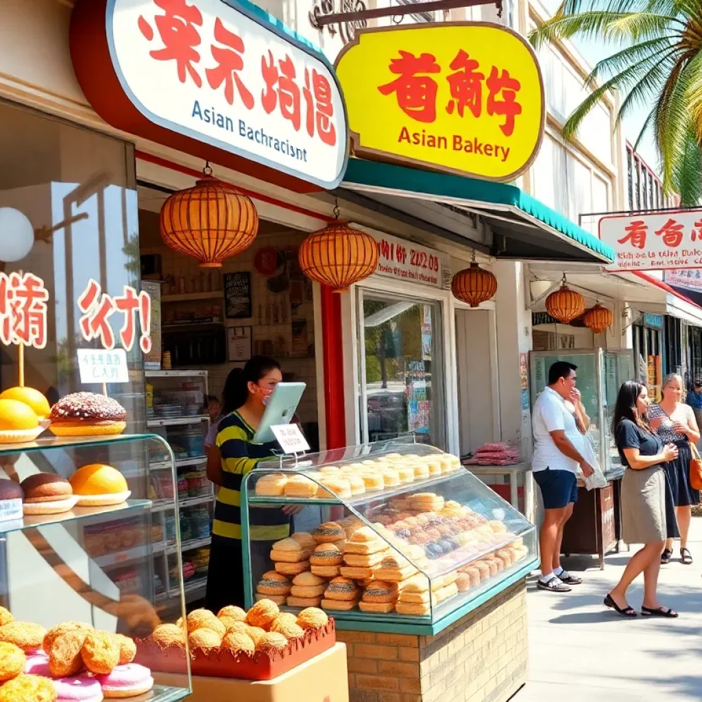 A variety of colorful pastries from Asian bakeries in Orlando