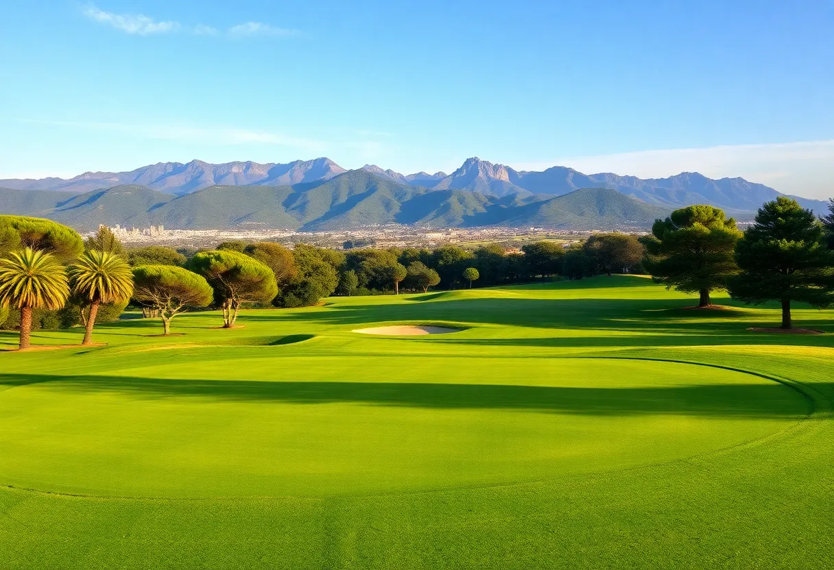 Golfers competing at the Barcelona Golf Invitational