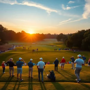 Scenic view of Berkhamsted Golf Club during a vibrant golf tournament