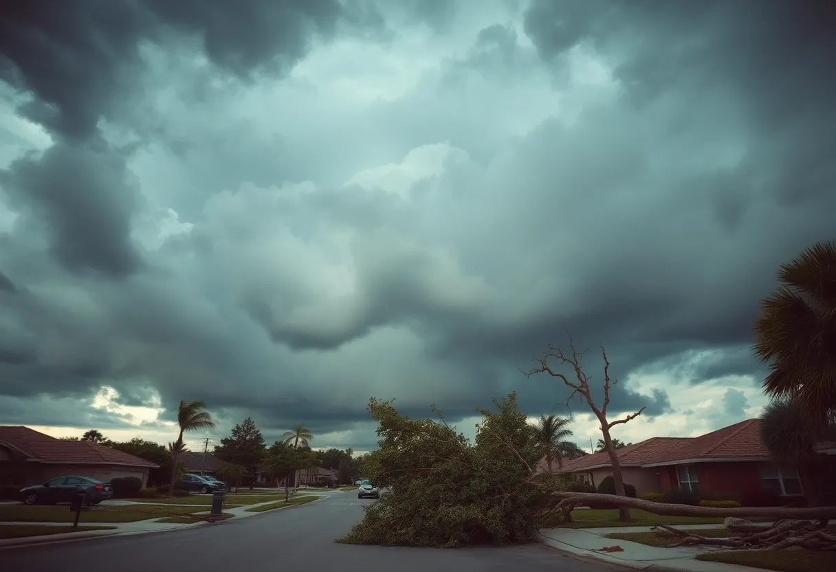 Storm damage in Central Florida neighborhoods