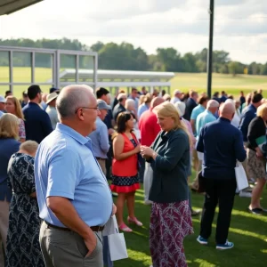 Participants enjoying various activities at the charity event