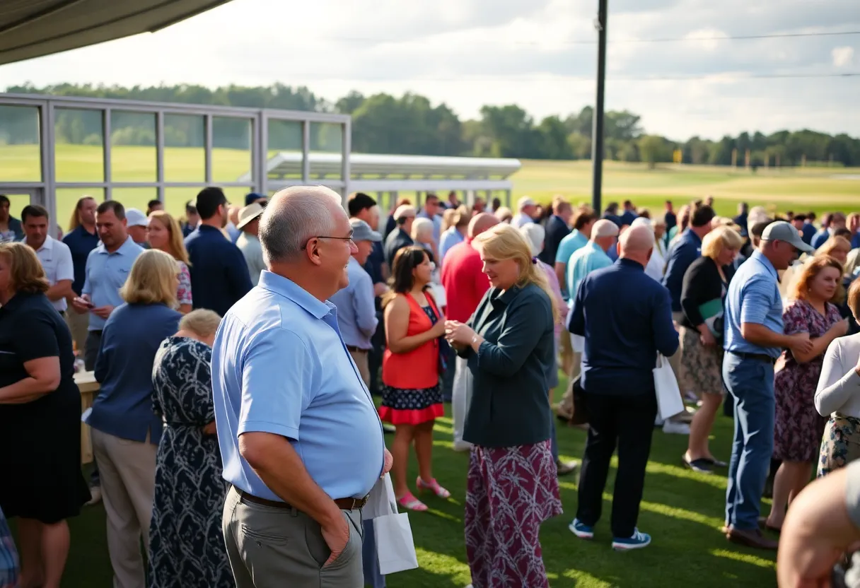 Participants enjoying various activities at the charity event