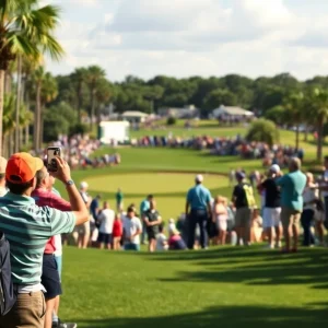 Spectators enjoying the Cognizant Classic golf tournament