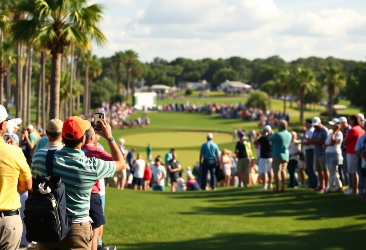 Spectators enjoying the Cognizant Classic golf tournament