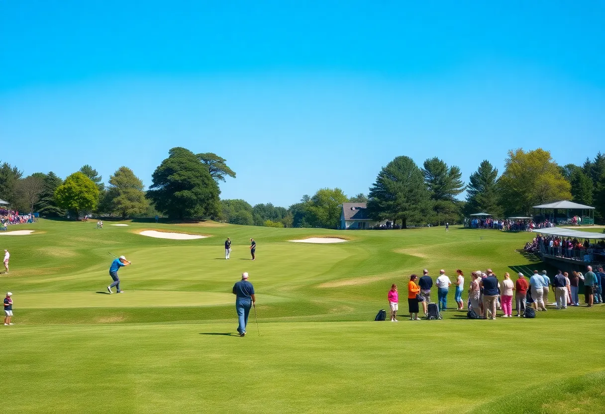 Golfers on the course during the Cognizant Classic tournament