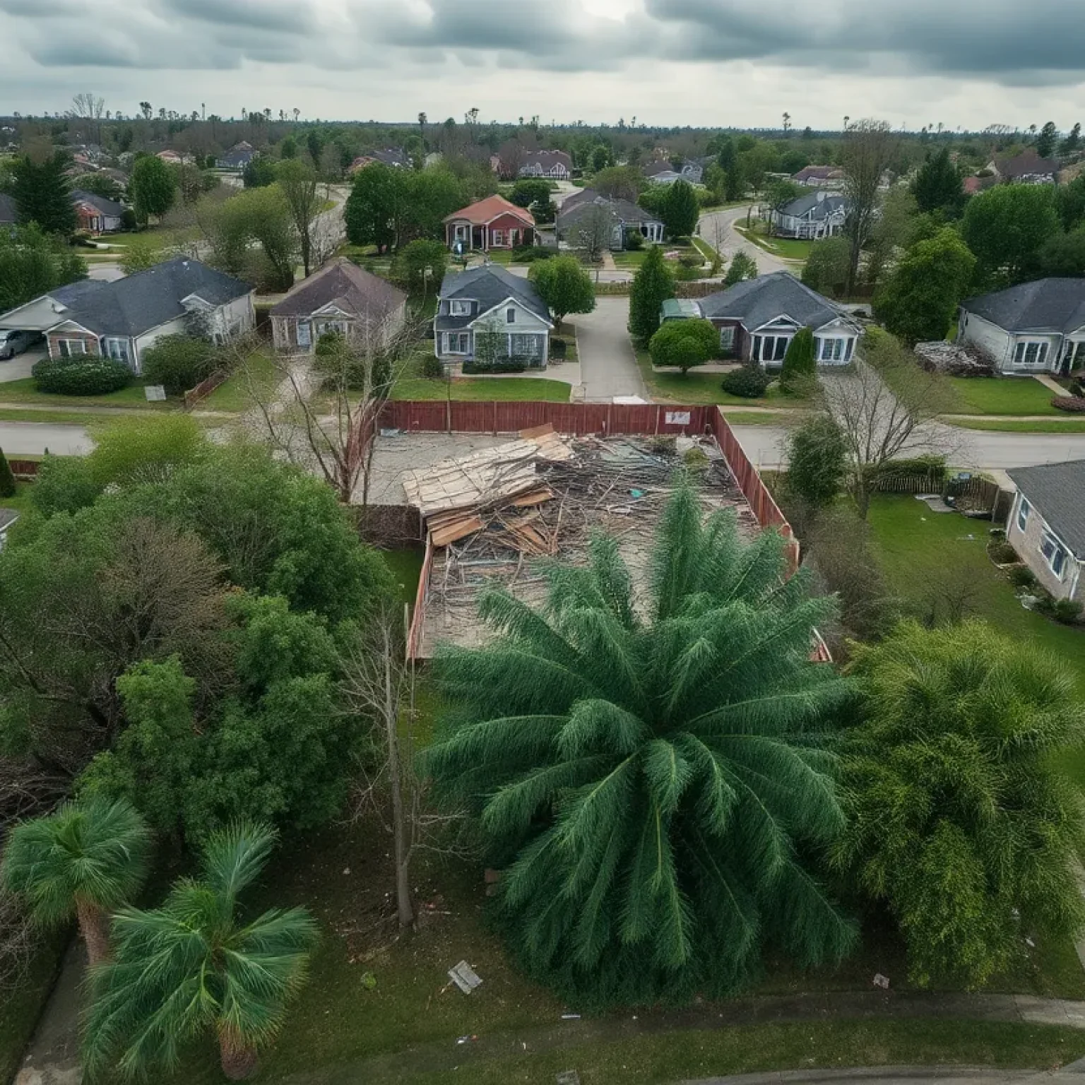 Destruction caused by an EF2 tornado in Lake Mary and Longwood, Florida.