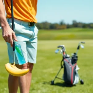 Golf energy snacks displayed on the course