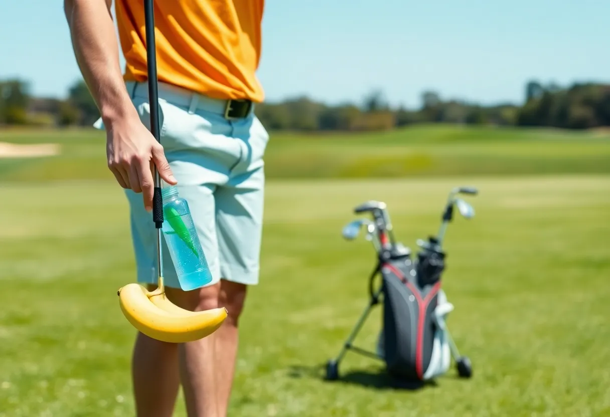 Golf energy snacks displayed on the course