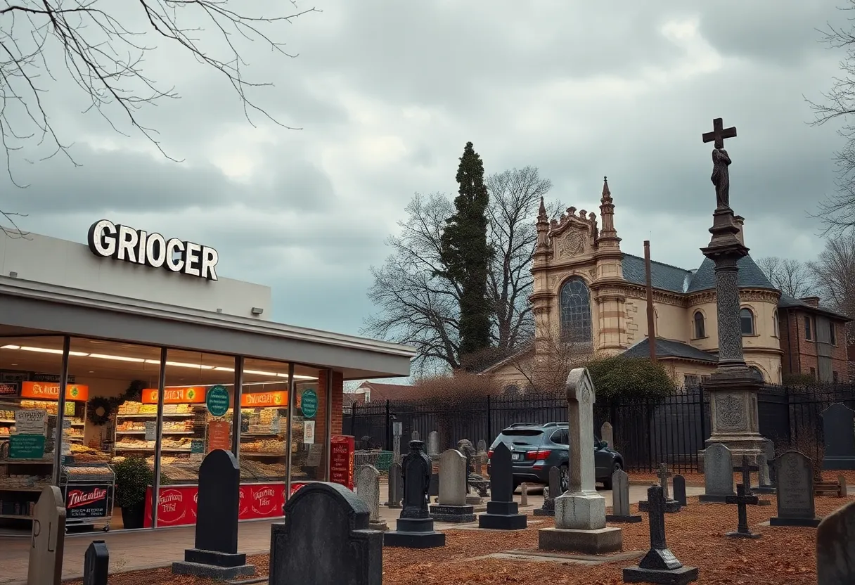 A historic cemetery next to a Publix supermarket in Orlando, Florida