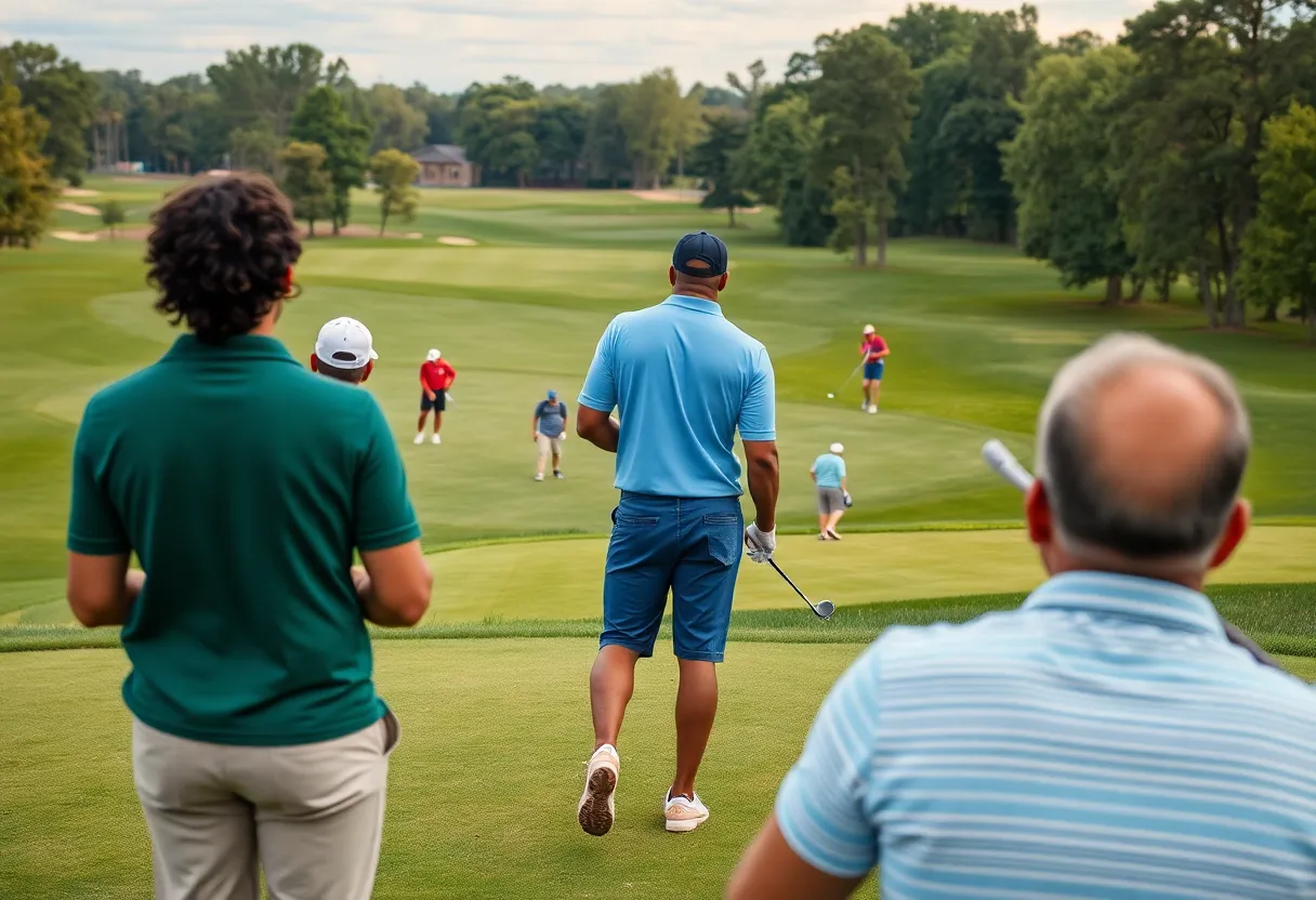 Community event at Jefferson Park Golf Course honoring a golf legend