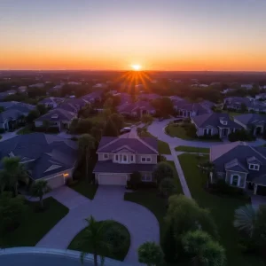 Aerial view of luxury homes in Dr. Phillips, Orlando.