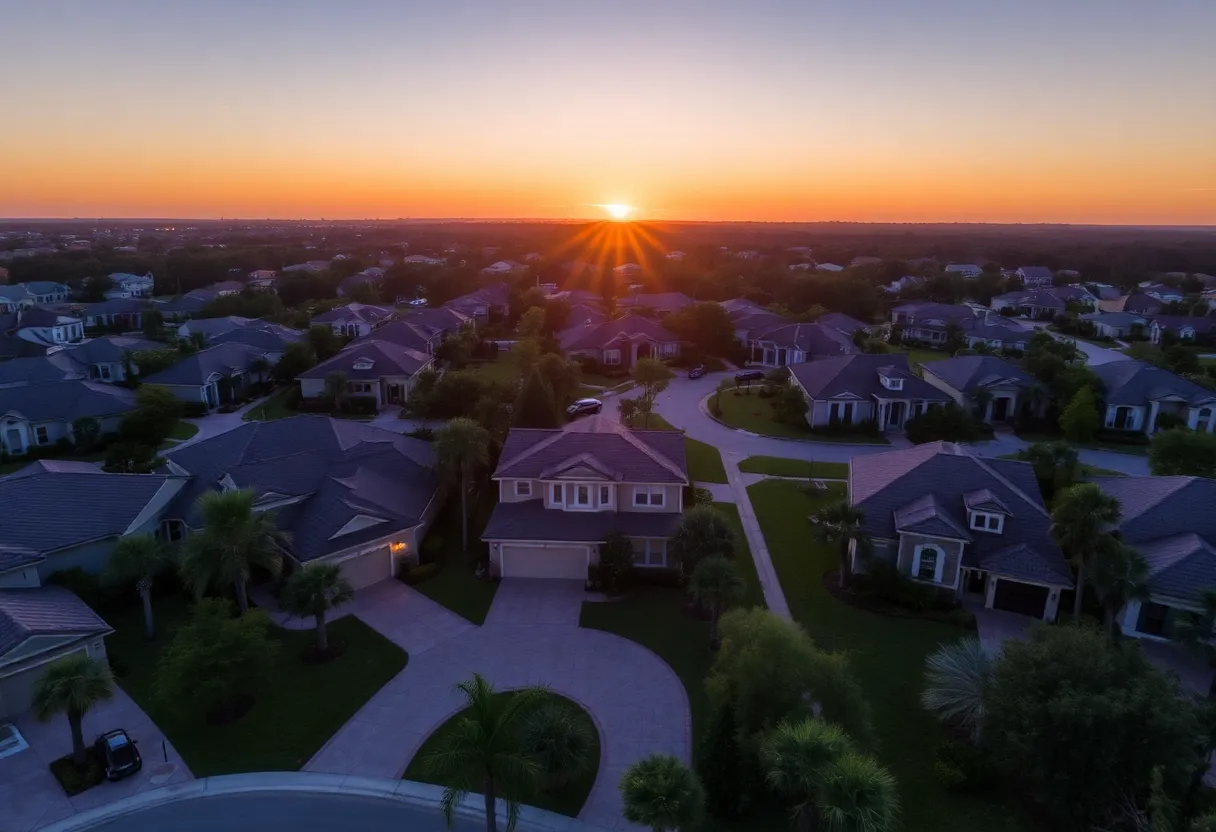 Aerial view of luxury homes in Dr. Phillips, Orlando.