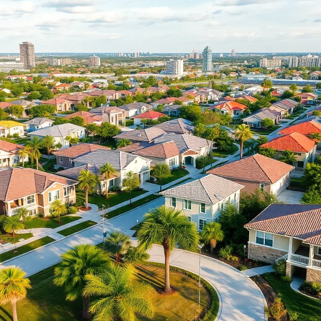 Cityscape of Metro Orlando showcasing residential areas