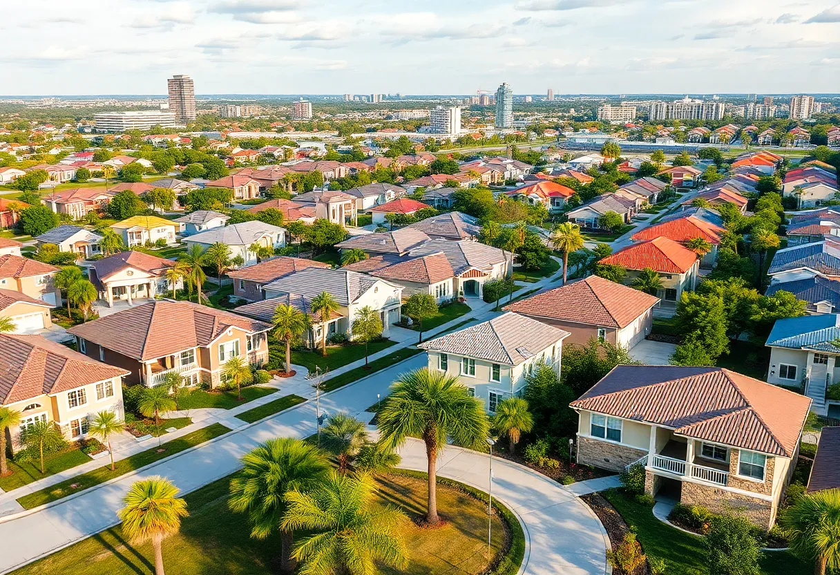 Cityscape of Metro Orlando showcasing residential areas