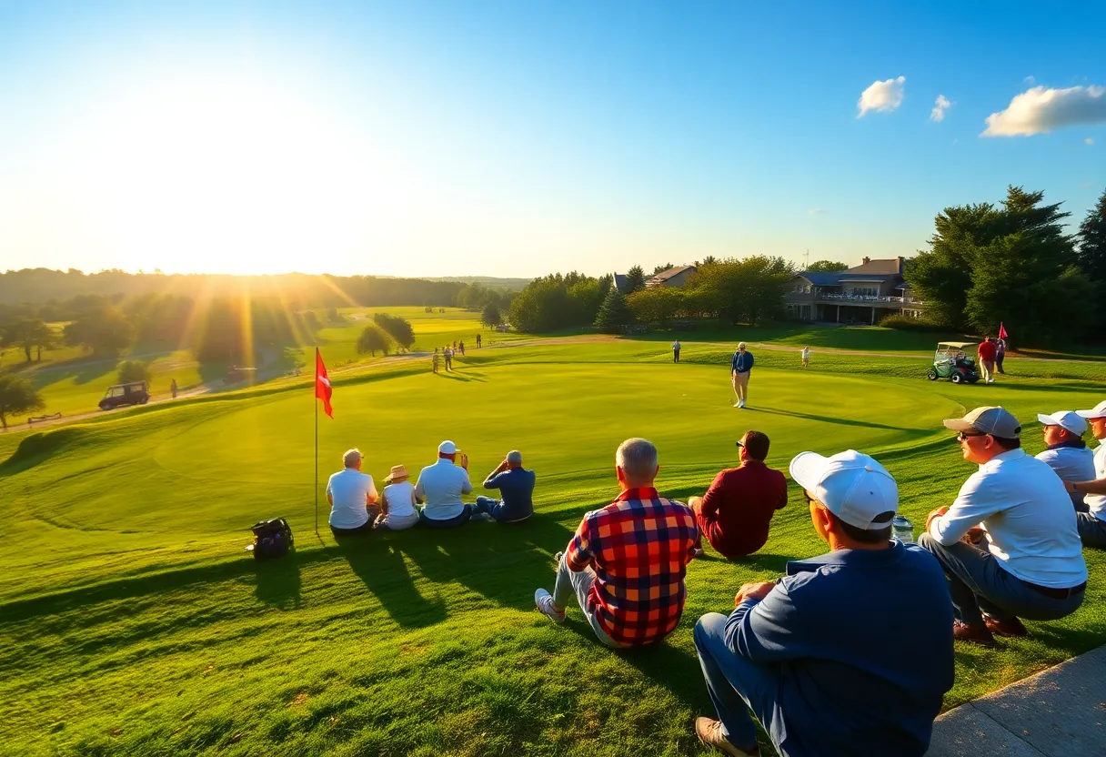 Golfers enjoying the unique atmosphere at the Metropolitan Golf Club