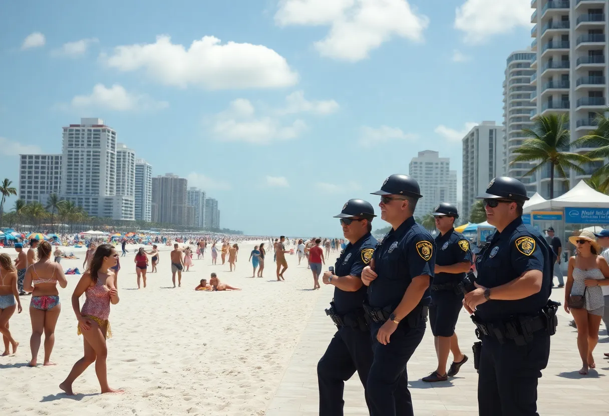 Miami Beach Spring Break Crowd