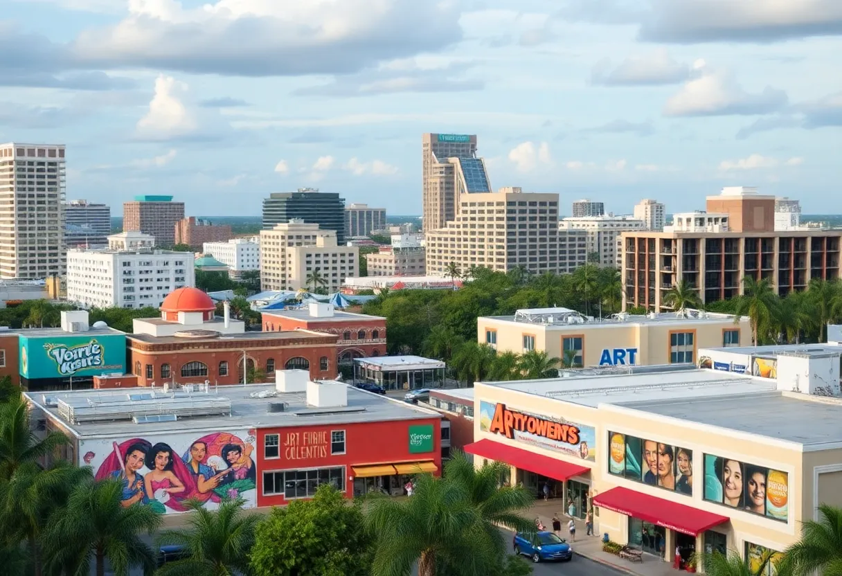 Cityscape of Orlando highlighting arts venues and cultural organizations