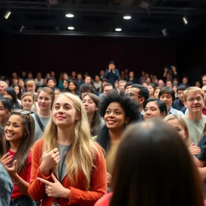 Diverse group of people at an Orlando casting call event