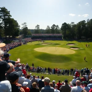 Danny Walker on the golf course during The Players Championship